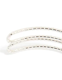 Silver Wire Textured Wire Wrist Cuff