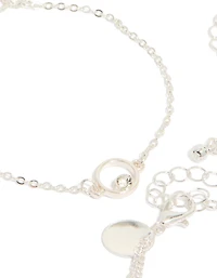 Silver Pearl & Diamante Bracelets 3-Pack