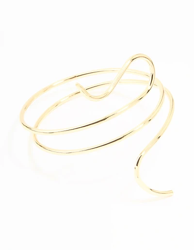 Gold Swirl Wrap Arm Cuff