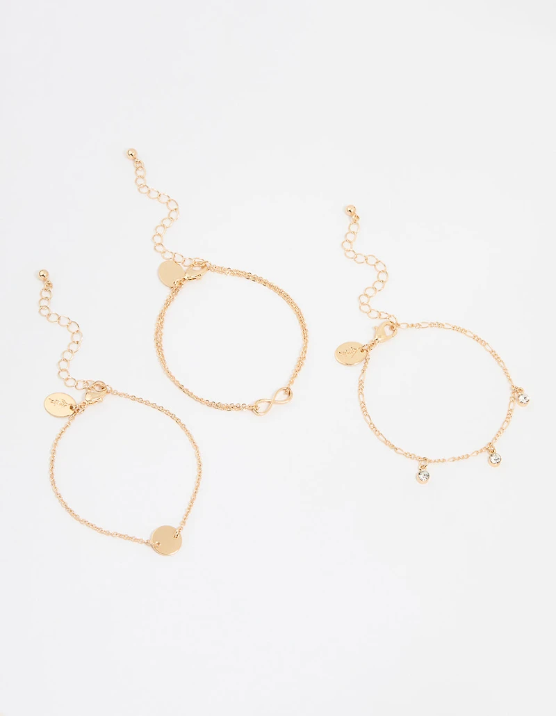 Bracelets Cercle de l’Infini en or Diamante 3-pack