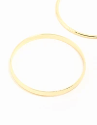 Gold Plated Smooth Bangles 2-Pack