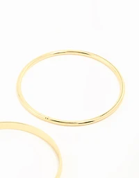Gold Plated Smooth Bangles 2-Pack