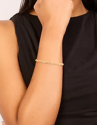 Gold Plated Ball Layered Bracelet
