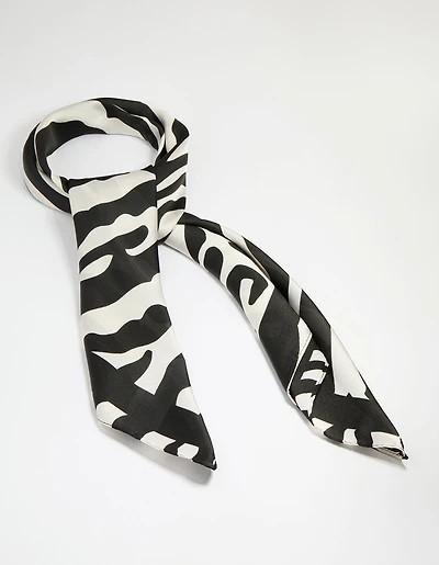 Zebra Print Fabric Scarf
