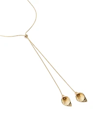 Gold Long Tulip Necklace