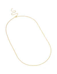 Gold Plated Brass Thin Twist Chain Necklace