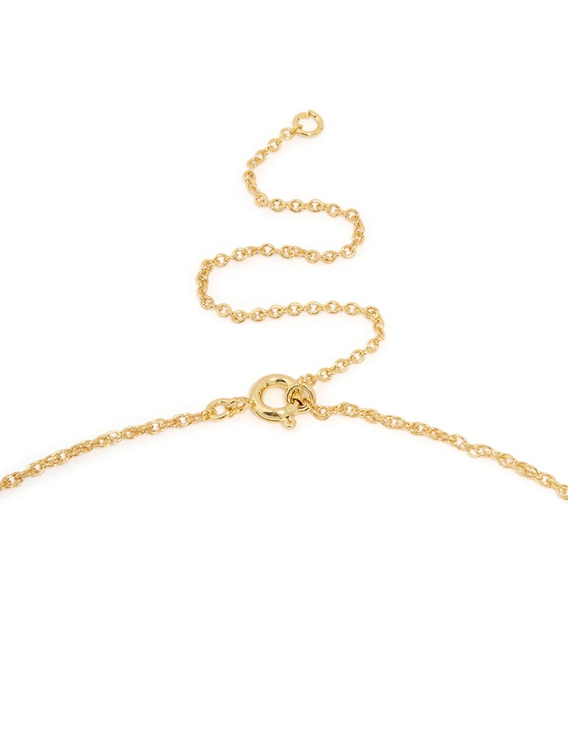 Gold Plated Brass Thin Twist Chain Necklace