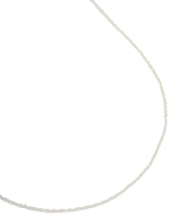 Silver Plated Brass Thin Twisted Chain Necklace