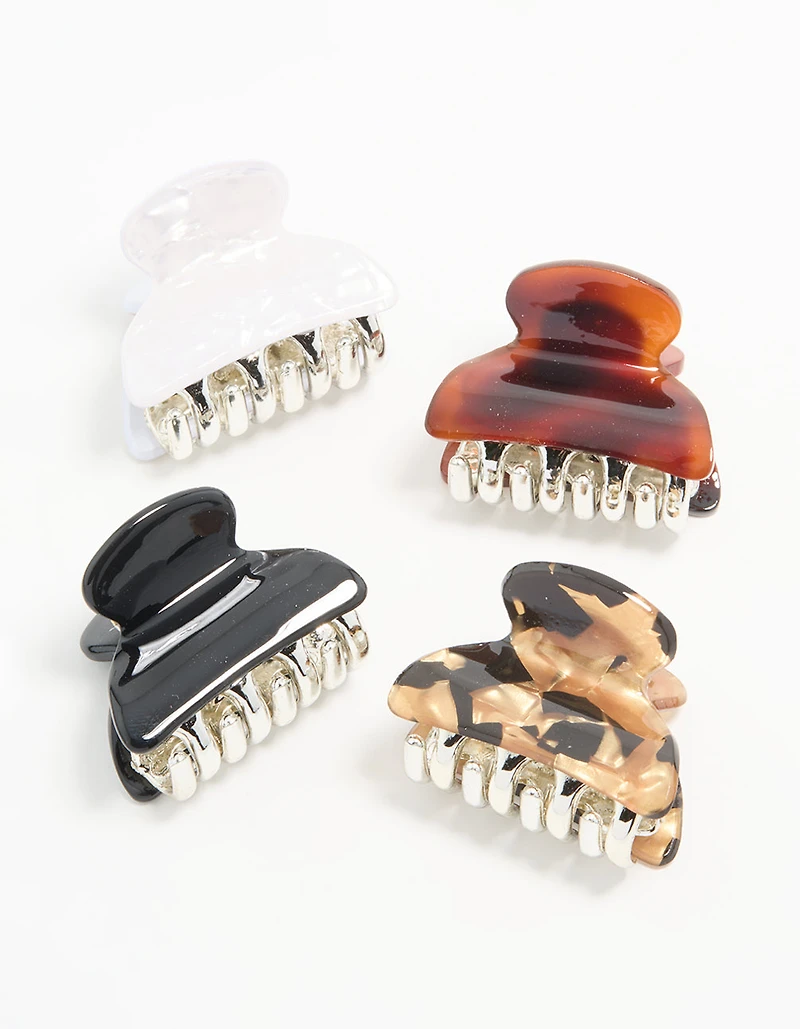 Neutral Acrylic Claw Clips 4-Pack
