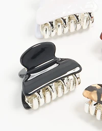 Neutral Acrylic Claw Clips 4-Pack