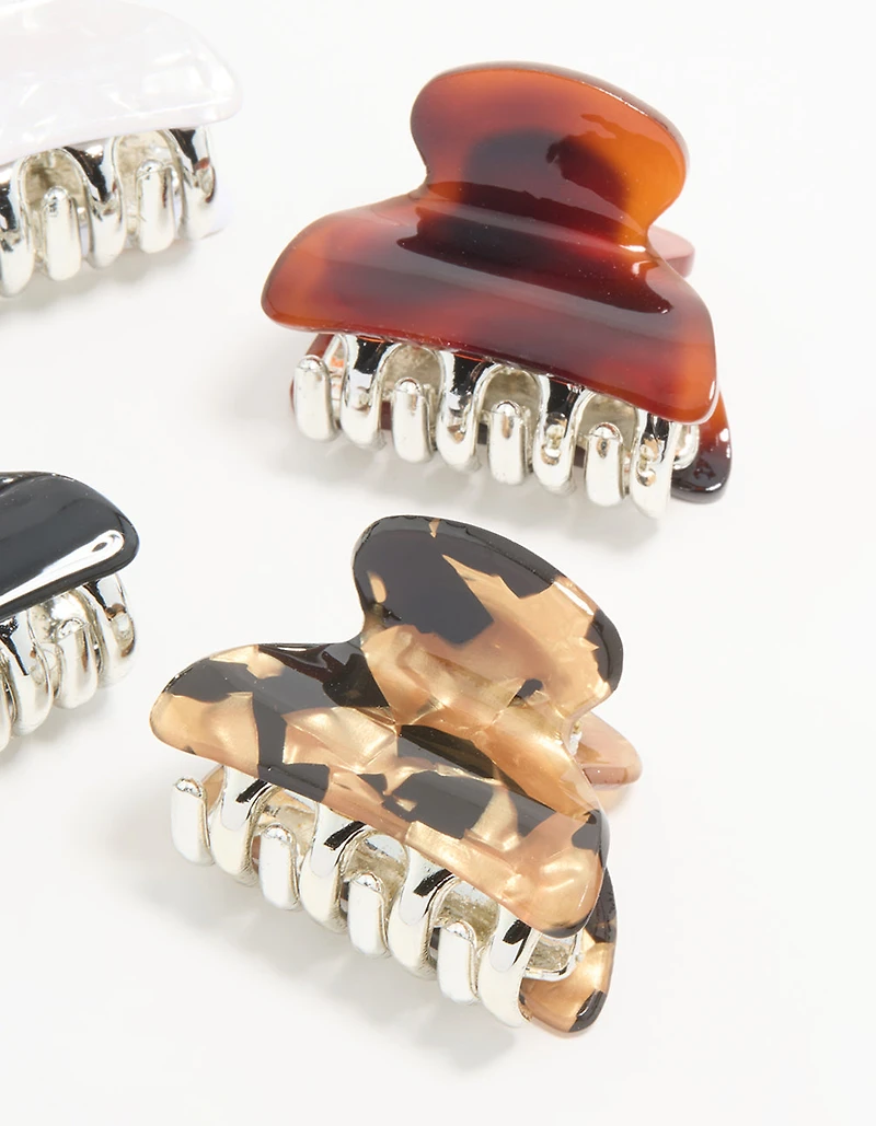 Neutral Acrylic Claw Clips 4-Pack