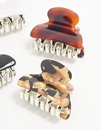 Neutral Acrylic Claw Clips 4-Pack
