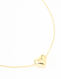 Gold Plated Heart Pendant Necklace