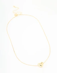 Gold Plated Heart Pendant Necklace