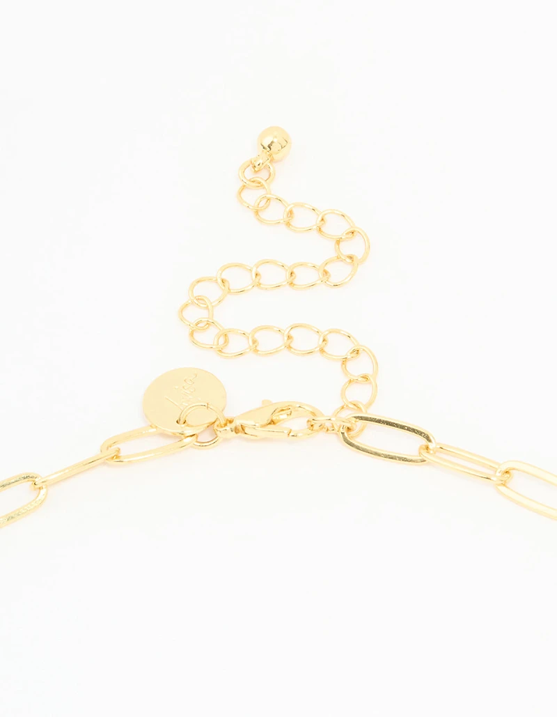 Gold Plated Diamante Heart Locket Necklace