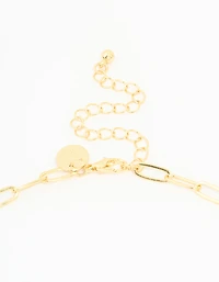 Gold Plated Diamante Heart Locket Necklace