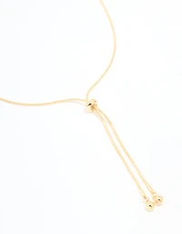 Gold Plated Adjustable Toggle Y-Necklace