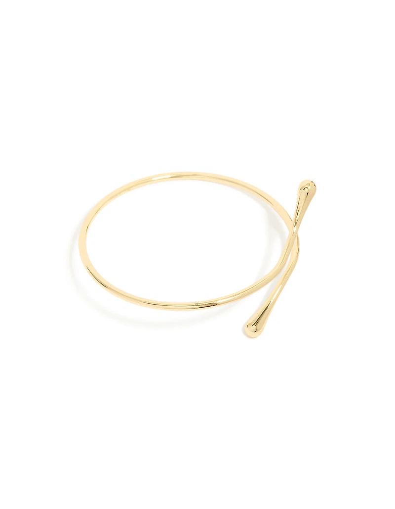 Gold Plated Molten Drop Arm Cuff