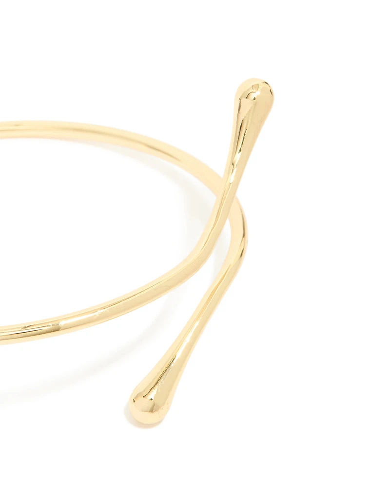 Gold Plated Molten Drop Arm Cuff