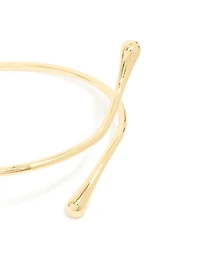 Gold Plated Molten Drop Arm Cuff