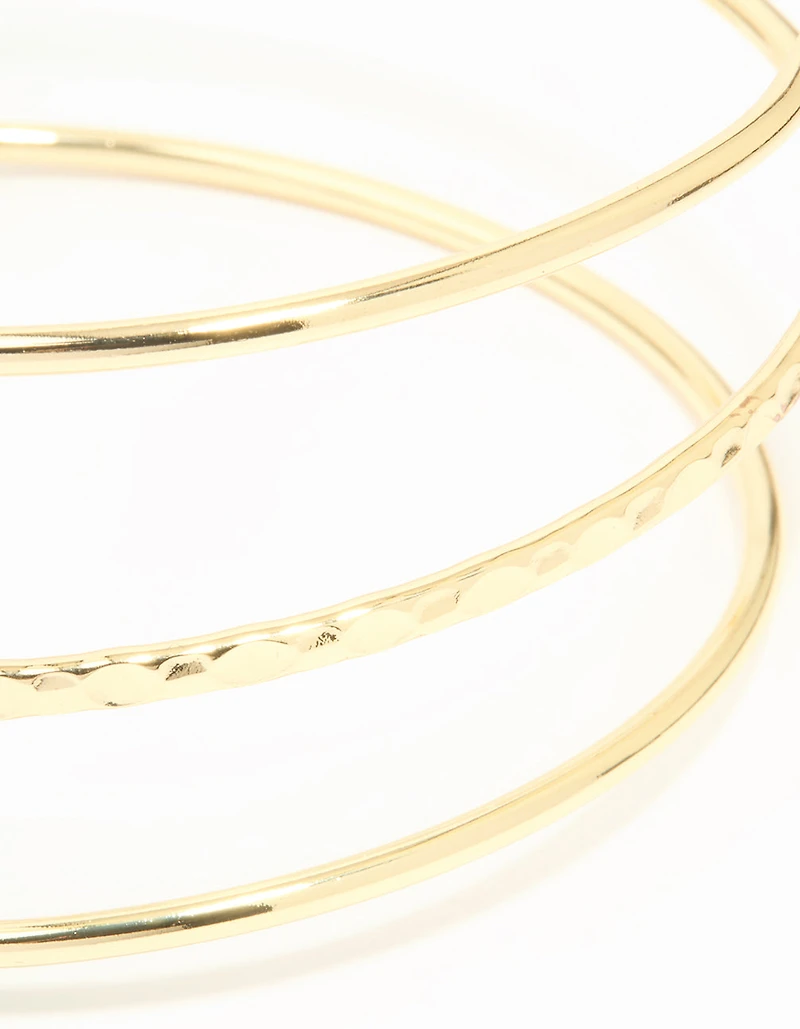 Gold Plated Textured Wrap Arm Cuff