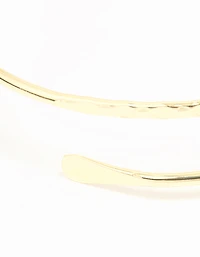 Gold Plated Textured Wrap Arm Cuff