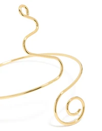 Gold Plated Spiral Arm Cuff