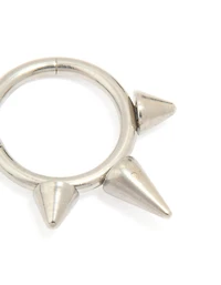 Titanium Pointed Punk Clicker Ring