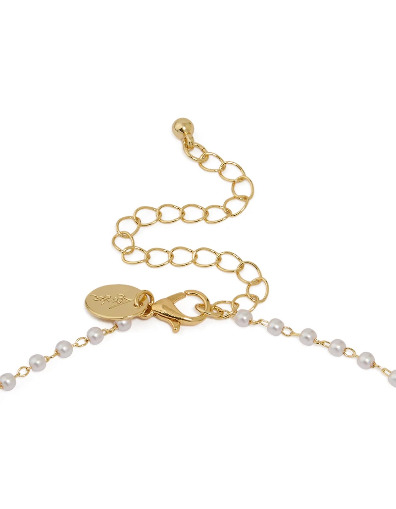 Gold Plated Pearl Letter C Necklace