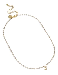 Gold Plated Pearl Letter J Necklace