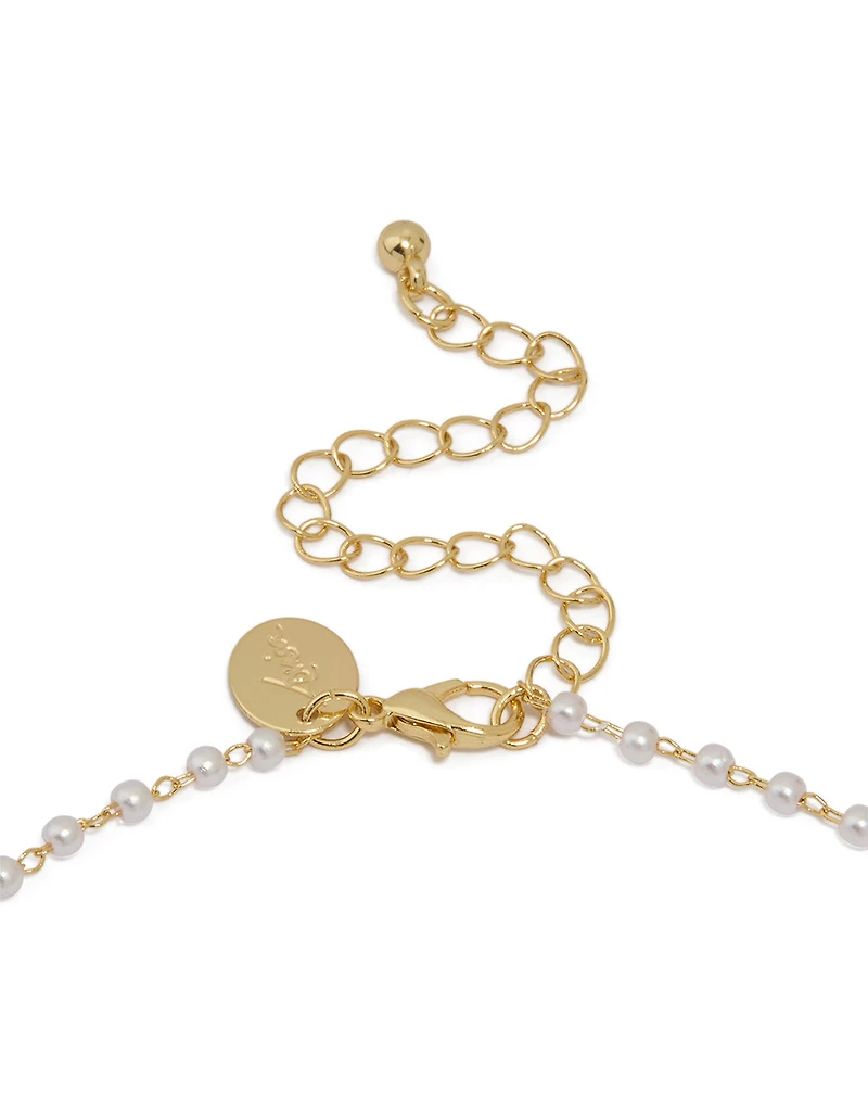 Gold Plated Pearl Letter J Necklace