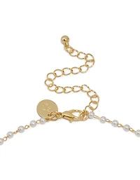 Gold Plated Pearl Letter J Necklace