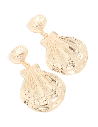 Boucles d’oreilles Méga-Coquillages en or