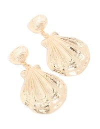 Boucles d’oreilles Méga-Coquillages en or