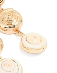 Gold Swirl Drop Earrings