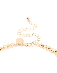 Gold Molten Coin Charm Necklace