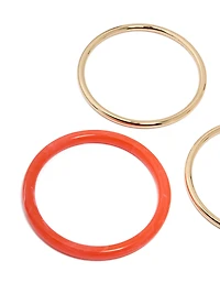 Gold Red & Pink Bangles 5-Pack