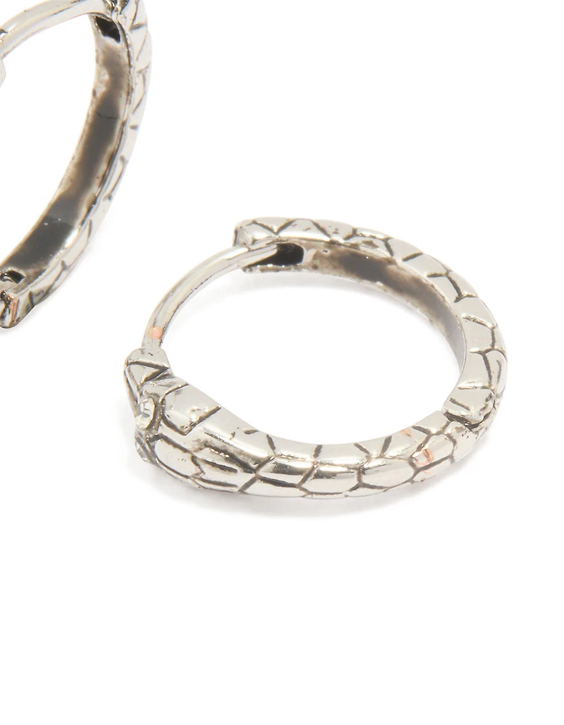 Stainless Steel Snake Clicker Earrings