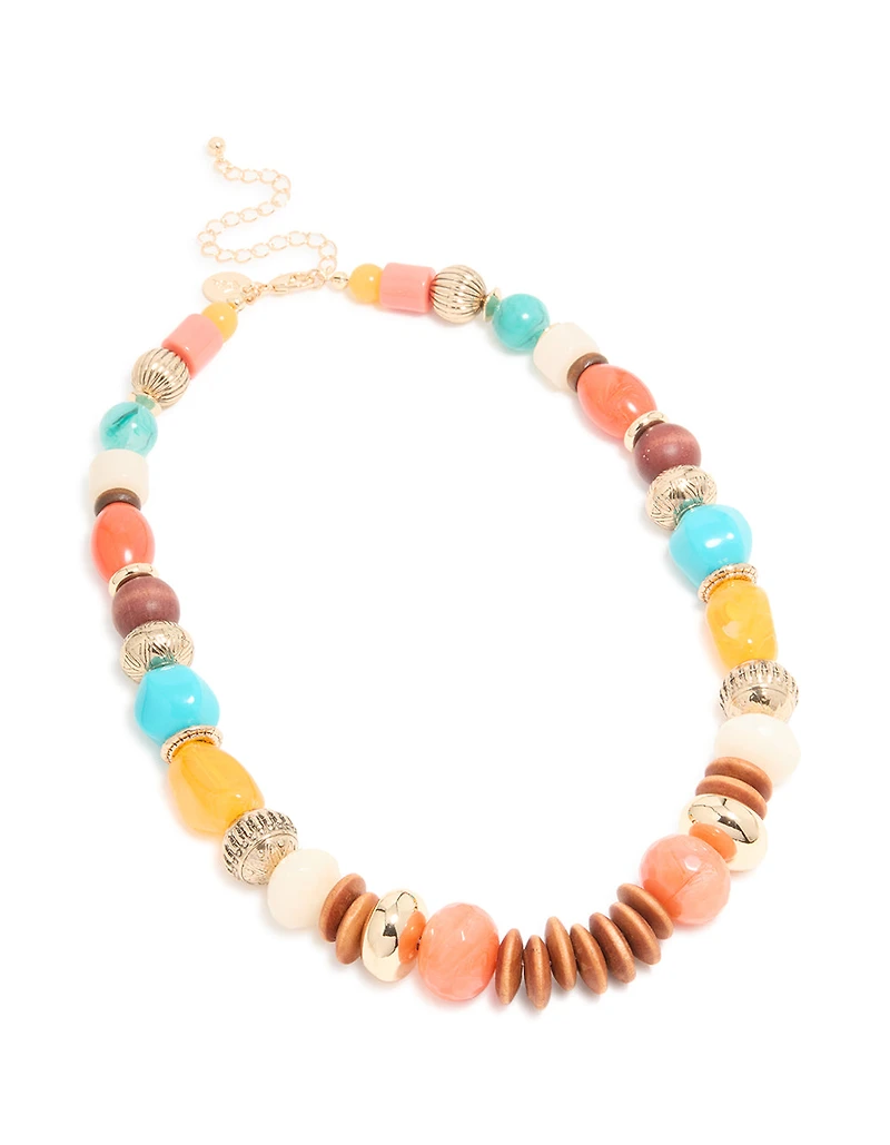 Multicoloured Beaded Acrylic Necklace