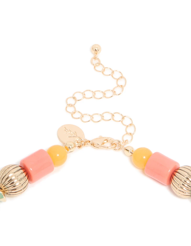 Multicoloured Beaded Acrylic Necklace