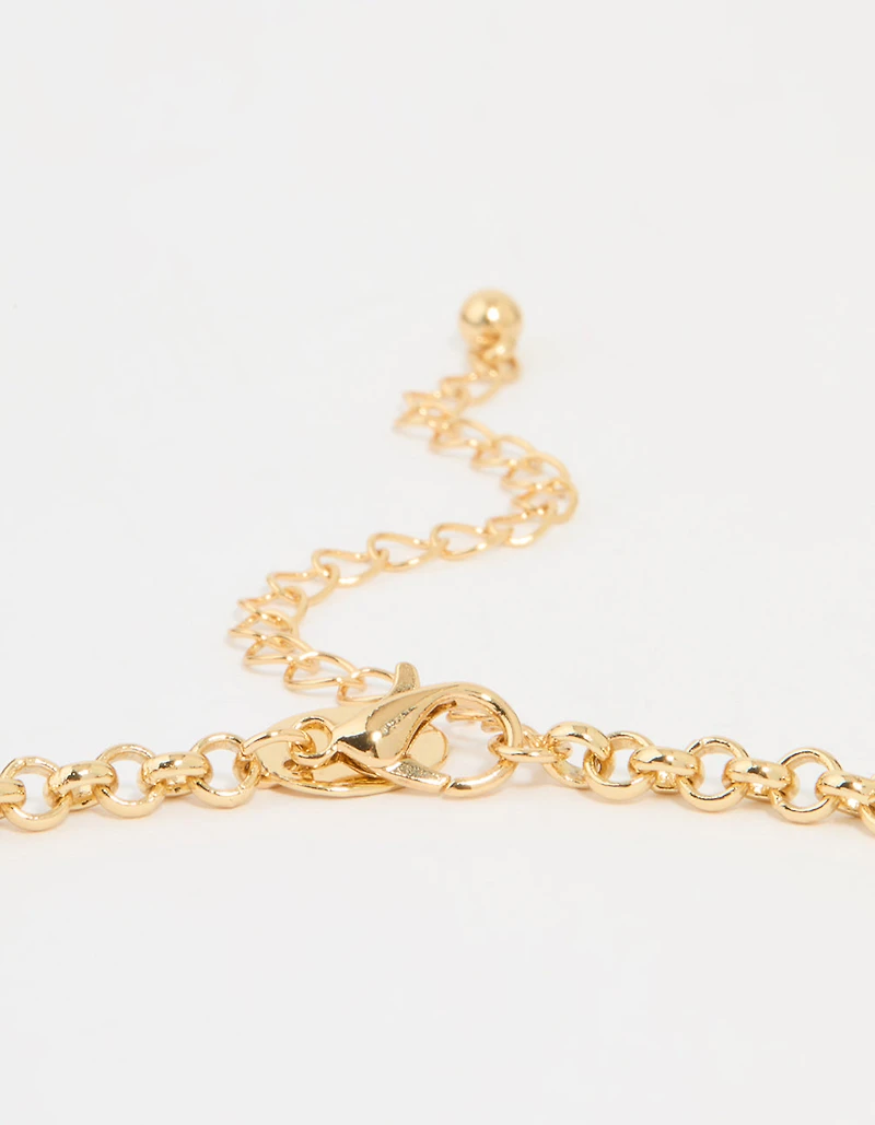 Gold Plated Vintage Cross Y-Necklace