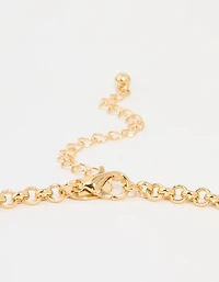 Gold Plated Vintage Cross Y-Necklace