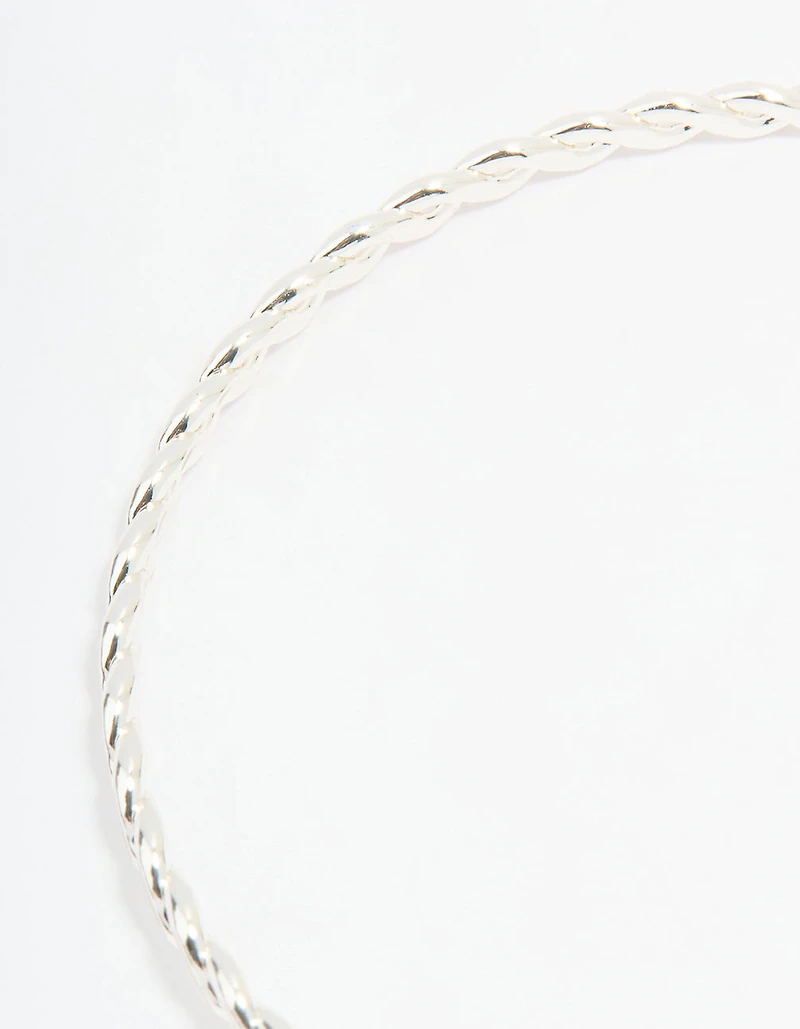 Silver Plated Cross & Faith Bangle