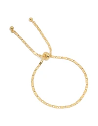 Bracelet à bascule en chaîne de maillons plaqué or
