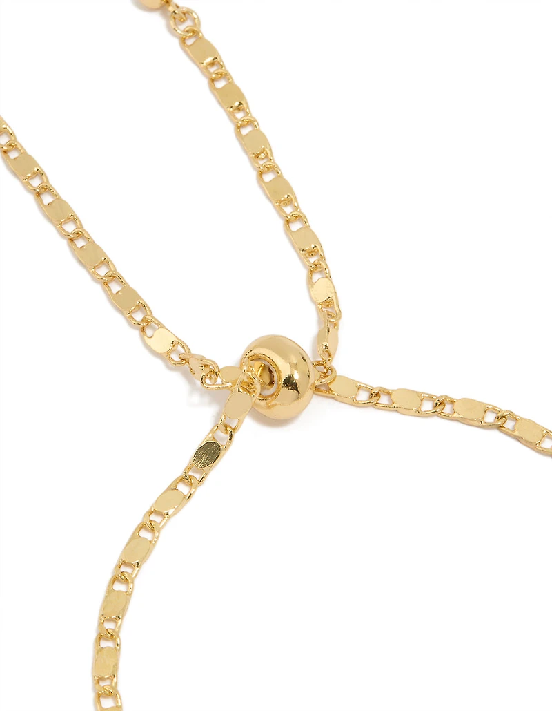 Gold Plated Link Chain Toggle Bracelet