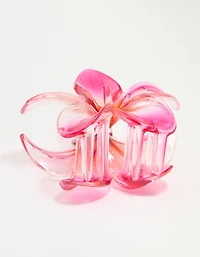 Pink & Orange Frangipani Ombre Tropical Claw Clip
