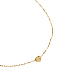 Waterproof Gold Plated Stainless Steel Mini Heart Letter M Necklace