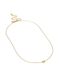 Waterproof Gold Plated Stainless Steel Mini Heart Letter M Necklace