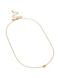 Waterproof Gold Plated Stainless Steel Mini Heart Letter K Necklace