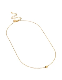 Waterproof Gold Plated Stainless Steel Mini Heart Letter S Necklace